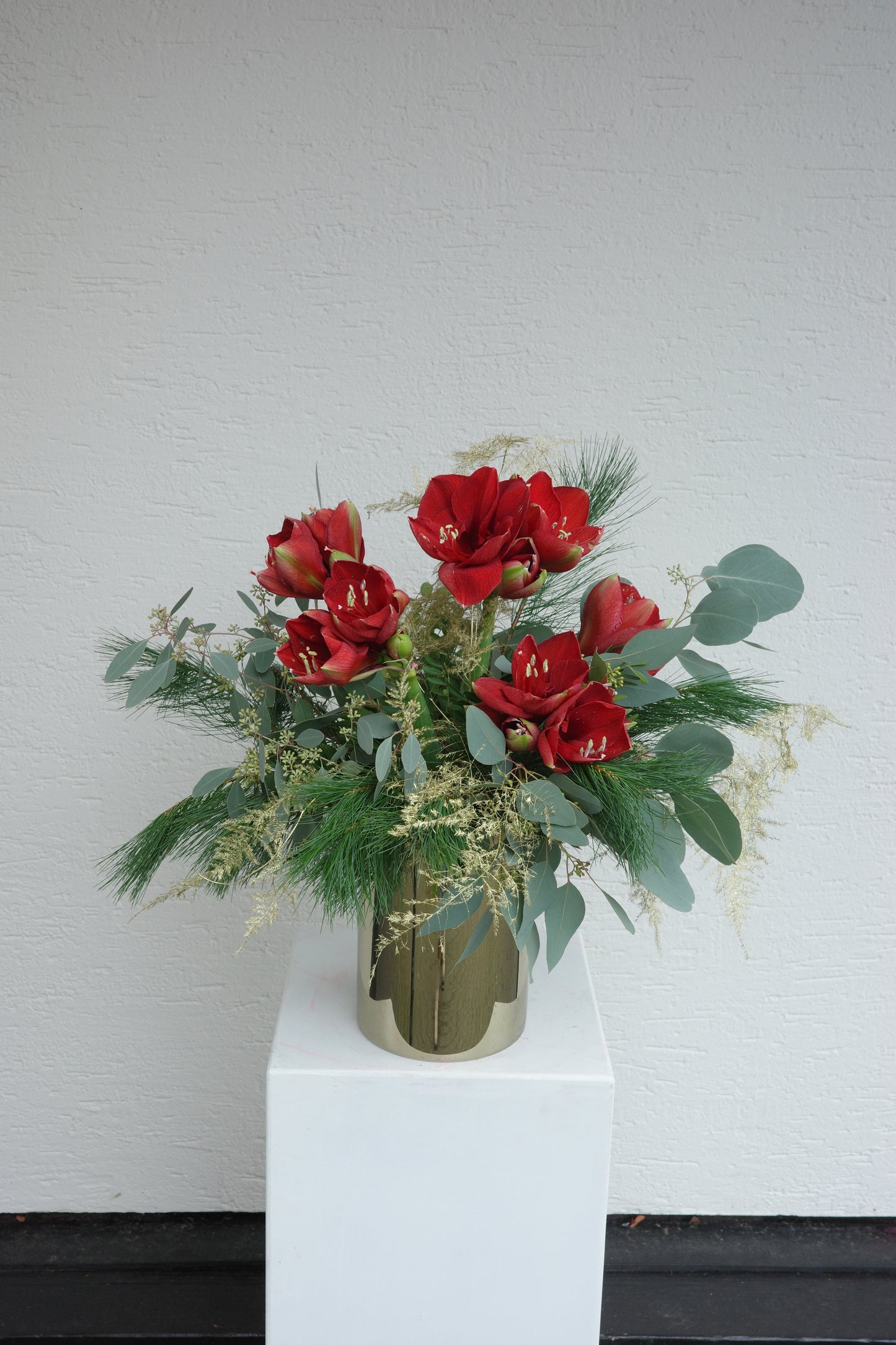 Rotgoldener Weihnachtsstrauß